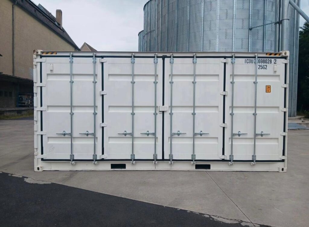 20-Fuß-Full-Side-Container mit offener Seite – wie neu – maximale Zugänglichkeit