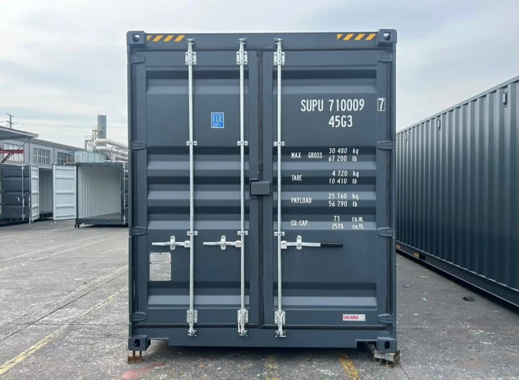 40 Fuß hoher Würfelcontainer mit offener Seite – wie neu – erste Reise