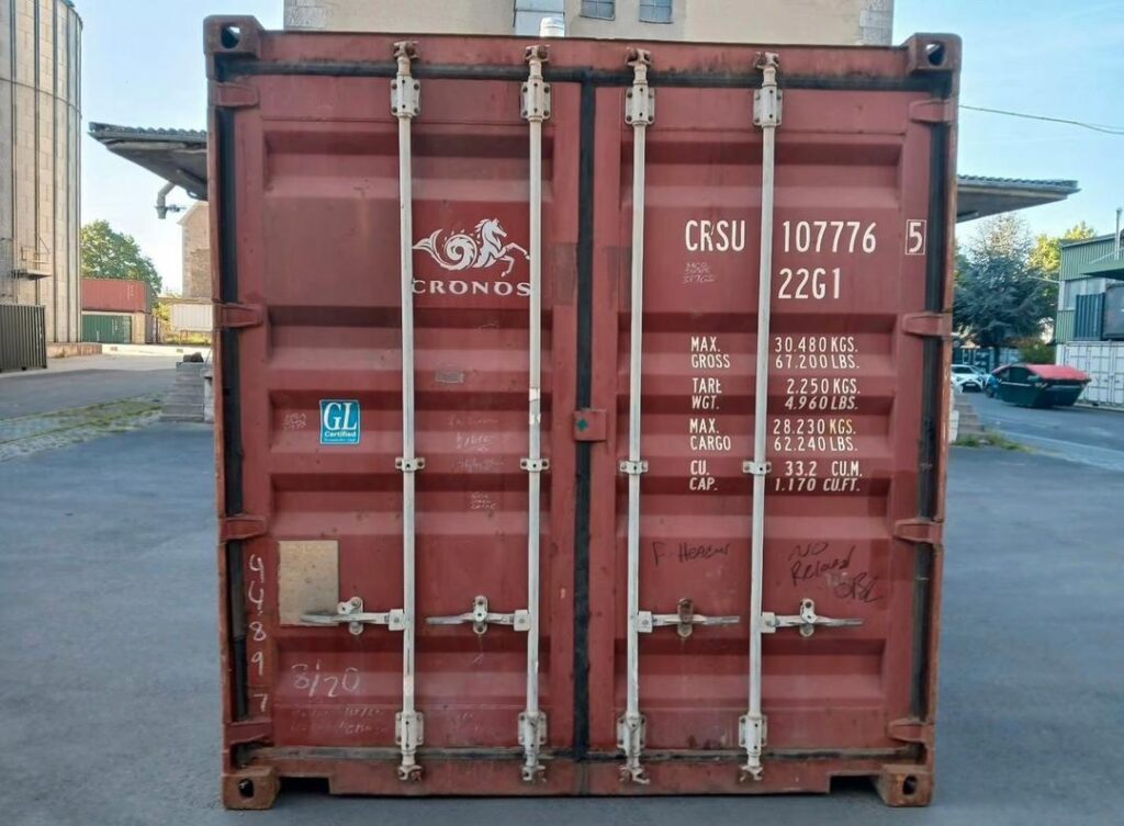 20-Fuß-Trockencontainer – Wasserdichter Gebrauchtbehälter – Ideal für Lagerung und Baustelle
