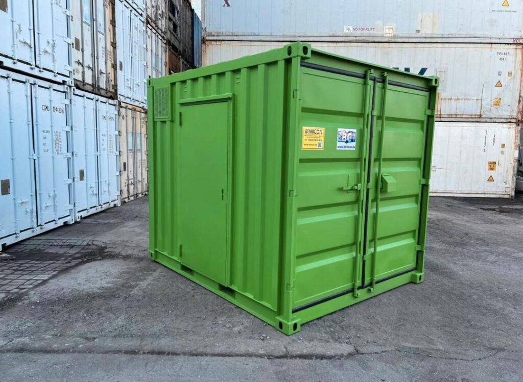 10-Fuß-Container umgebaut zu Werkstatt/Büro – neuwertig mit Stromanschluss